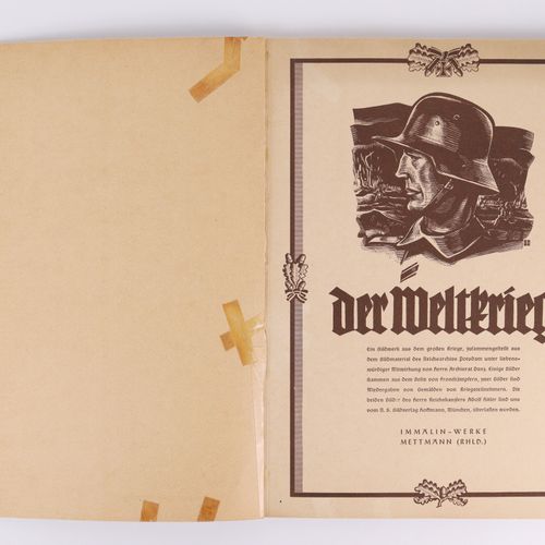 Zigarettenbilderalbum Álbum 1º WK, "Der Weltkrieg", 192 ilustraciones, algo enve&hellip;