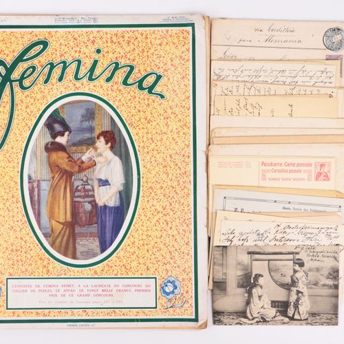 Konvolut c. 35 tarjetas postales, tarjetas de correspondencia, 1889-1945, además&hellip;