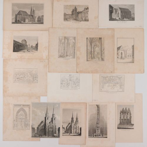 Nürnberg - Kirchenansichten 15 piezas, varias. Iglesias de Núremberg, grabados e&hellip;