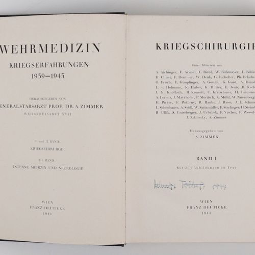 Wehrmedizin Expériences de guerre 1939 - 1943, édité par le médecin général Arno&hellip;