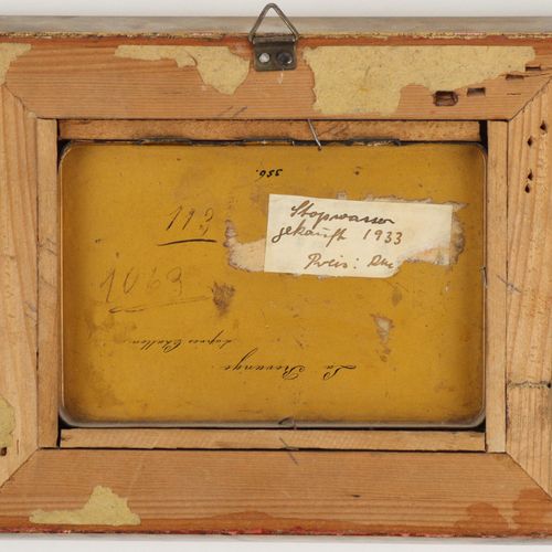 Stobwasser - Lackmalerei 约1830年，盒子的盖子，绘有多色的风俗场景，宫廷打扮的棋手在结束游戏后，骚扰一位年轻的女士，背面刻有La R&hellip;