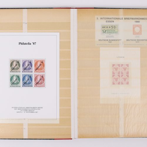 Briefmarkenalben 3 pcs., BRD, blocs : réimpressions, tirages spéciaux, ébauches &hellip;