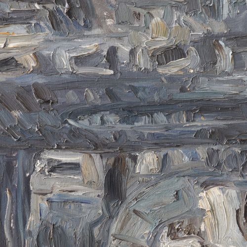 Ladwig, Roland 1935年韦德尔-2014年柏林，"普罗旺斯的拱门"，布面油画，宽幅，以各种灰色为底色的印象派绘画风格，在左页和日期上签名。 (1&hellip;