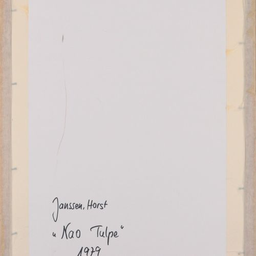Janssen, Horst "Nao Tulipe", impression offset avec dédicace, signature estampil&hellip;