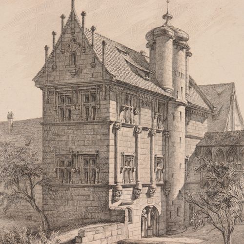 Nürnberg - Teilansicht "Das von Tucher'sche Haus in Nürnberg", vue de la cour in&hellip;
