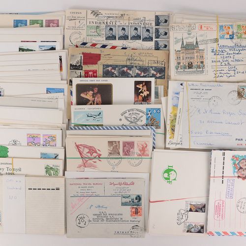 Briefe - In- und Ausland 混合批次，约1950 - 1995，部分为航空邮件，例如希腊、立陶宛、波兰、芬兰、丹麦、冰岛、荷兰、比利时、法&hellip;