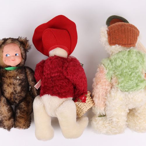 Hermann Teddybären 3 pieces, "Teddy-Doll, The Bear with two faces", limit. Editi&hellip;