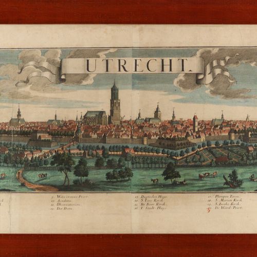 Niederlande / Utrecht - Gesamtansicht "Utrecht", vue panoramique historique avec&hellip;