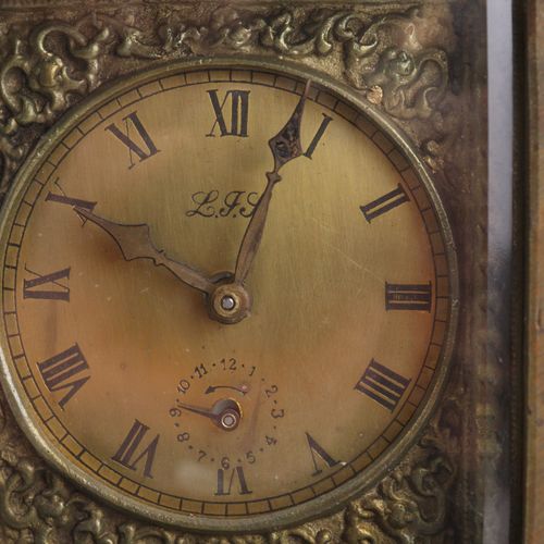 Spieluhr/Tischuhr Reproduction d'une horloge de table vers 1900, avec réveil, bo&hellip;