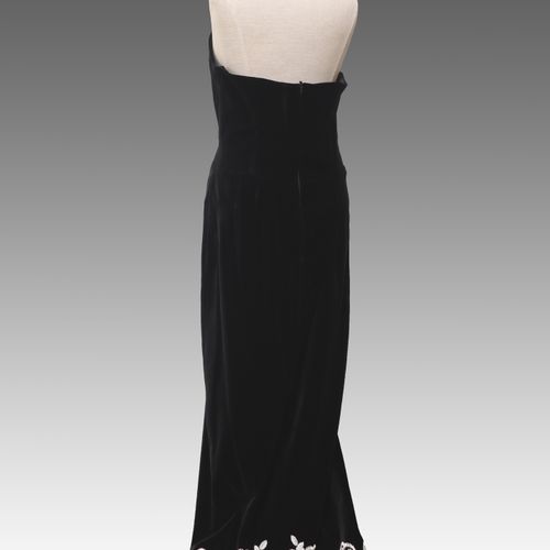 Escada - Abendkleid Margaretha Ley, robe dos nu avec veste, velours noir, coton/&hellip;