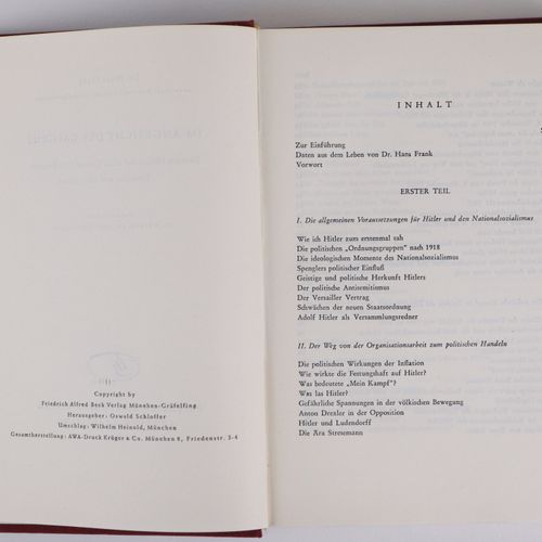 Buch - 3. Reich Frank, Hans: "Im Angesicht des Galgens", written in the Nurember&hellip;