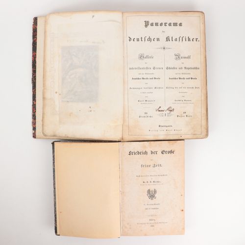 Konvolut 2 pièces, "Panorama der deutschen Klassiker", Stuttgart 1850, éd. Bauer&hellip;