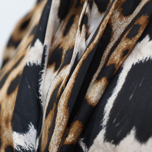 Blumarine - Bluse Italie, soie, imprimé léopard, manches courtes volantées, patt&hellip;
