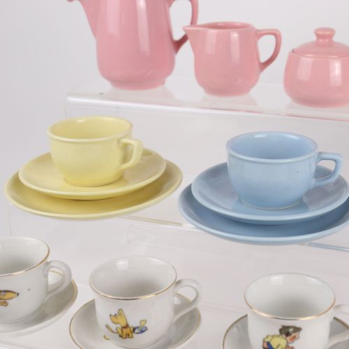 Kinder- / Puppengeschirr Melitta children's tableware in OK o. Lid, ceramics, 14&hellip;