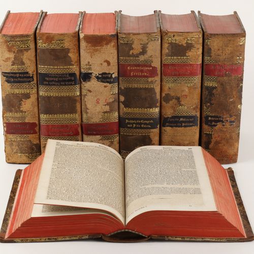 Conversations-Lexikon en quinze volumes, h : 14 volumes en 7 livres (le volume 1&hellip;