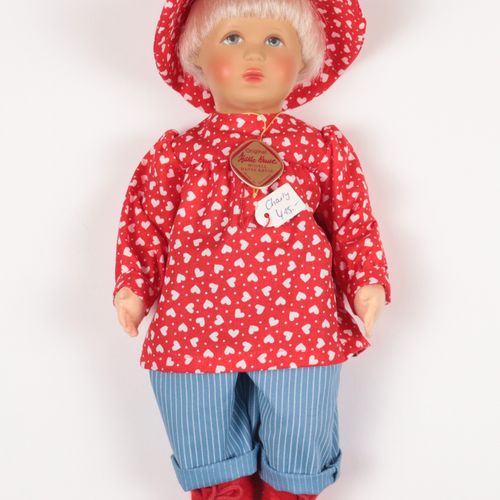 Käthe Kruse - Puppe "Charly"，高32厘米，婴儿玩偶，"MRZ.88"，左脚 "Käthe Kruse"，浅色假发，塑料头，混合蓝色眼&hellip;