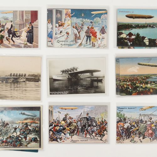 Konvolut Ansichtskarten 17 cartes, thème : aviation et zeppelin. 1ère Guerre mon&hellip;