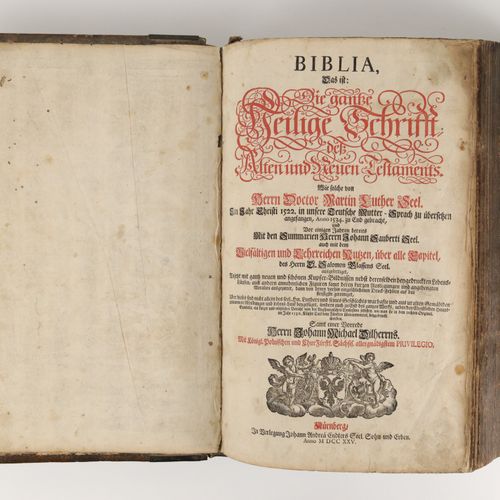 Dilherr-Bibel "Biblia, c'est-à-dire : toute l'Écriture Sainte de l'Ancien et du &hellip;