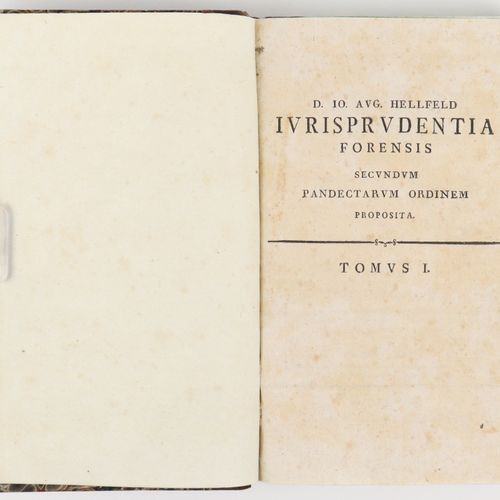 Hellfeld, Johann August "Iurisprudentia Forensis Secundum Pandectarum Ordinem Pr&hellip;