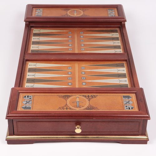 Backgammonspiel Franklin Mint, "The Excalibur - Backgammon Game", cornice del ta&hellip;