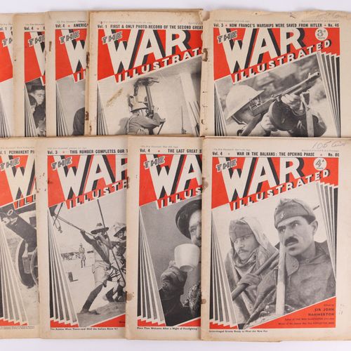 Hefte 2.WK Journaux illustrés 1939-41, 11 pcs., 2ème Guerre Mondiale, "THE WAR I&hellip;