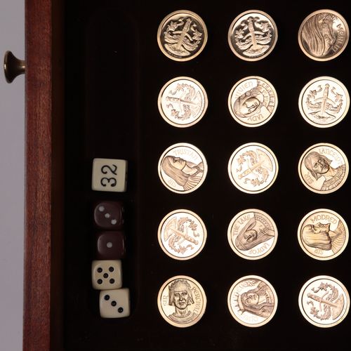 Backgammonspiel Franklin Mint, "The Excalibur - Backgammon Game", marco del tabl&hellip;