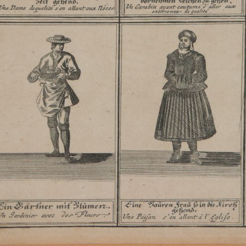 Trachten - Nürnberg Costumes patriciens, bourgeois et paysans, 10 différents. Re&hellip;