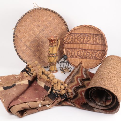 Konvolut Afrika 1 tapiz/corredor de mesa, marrón rojizo, negro, blanco, colores &hellip;