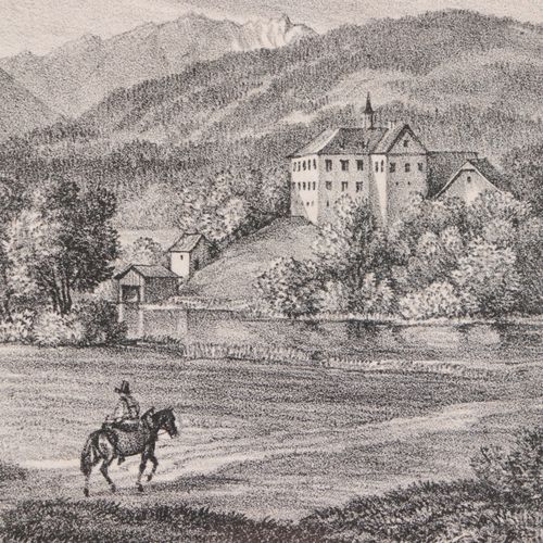 Österreich / Salzburg - Ansicht "Schloss Seehaus an der Salzburger Grenze", vue &hellip;