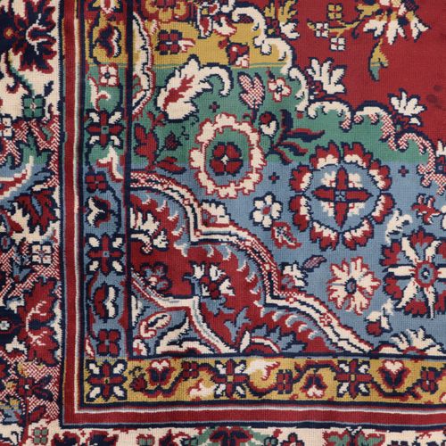 Decke/Überwurf Tissu mélangé, tissé, motif floral de tapis d'Orient, franges, en&hellip;