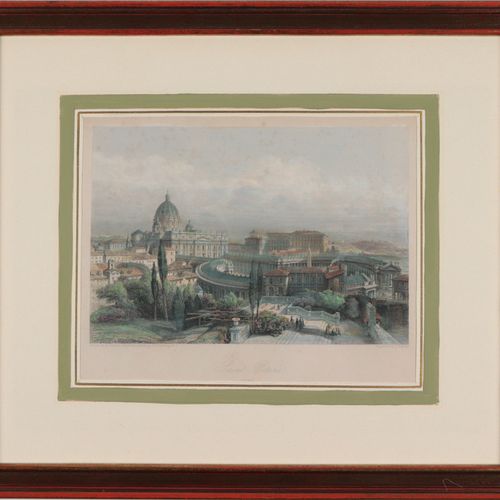 Petersdom / Rom - Ansicht "Saint Peters", vue partielle de Rome avec la basiliqu&hellip;