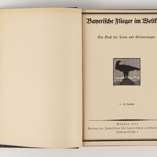 Buch - Flieger 1.WK "Bayerische Flieger im Weltkrieg", Un libro di atti e ricord&hellip;