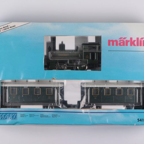 MARKLIN Maxi no. 54104, scartamento 1, treno locale bavarese, loco a 2 assi tend&hellip;