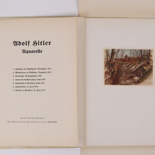 Buch - 3. Reich Heinrich Hoffmann (ed.): "A. H.. , Watercolors", portfolio with &hellip;