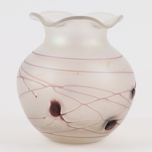 Poschinger - Vase Glasmanufaktur Freiherr von Poschinger, Frauenau, 无色玻璃，圆形支架，球体&hellip;