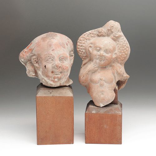 Ägypten - Zwei Figurenfragmente antique, Roman, probably 1st - 3rd century AD, T&hellip;