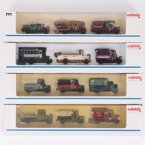 Märklin Konvolut 9 paquets originaux Märklin à 3 voitures H0 Oldtimer (27 pièces&hellip;