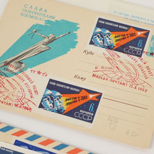 Postkarten u.A. Russia, 31 pz, lettere, carte, copertine