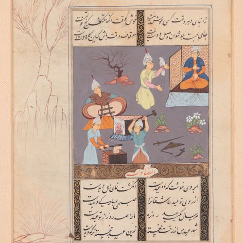 Buchseiten - Miniaturen Perse, 3 pièces, illustrations de livres indo-persans, p&hellip;