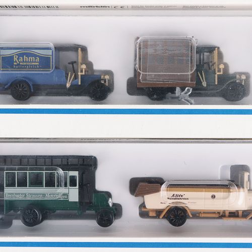 Märklin Konvolut 9 confezioni originali Märklin a 3 vagoni H0 oldtimer (27 pezzi&hellip;