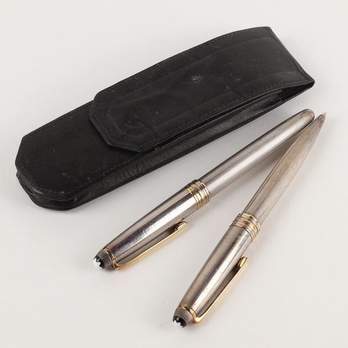 Montblanc - Set 1 stylo à cartouche et 1 porte-mine, Meisterstück, boîtier en ar&hellip;
