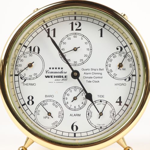 Schiffswecker - Wehrle Montre moderne en verre, laiton, Commodore Wehrle, Made i&hellip;