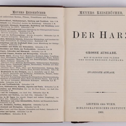 "Der Harz". Meyers Reisebücher "La résine". Les livres de voyage de Meyer. Gross&hellip;