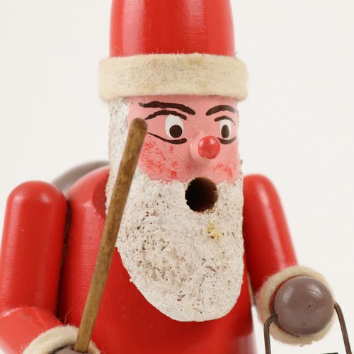 Erzgebirge - Räuchermänner 2 incense smokers, wood turned, old, 1 Santa Claus, b&hellip;