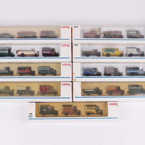 Märklin Konvolut 9 Märklin original packs a 3 cars H0 Oldtimer (27 pcs.) No. 189&hellip;