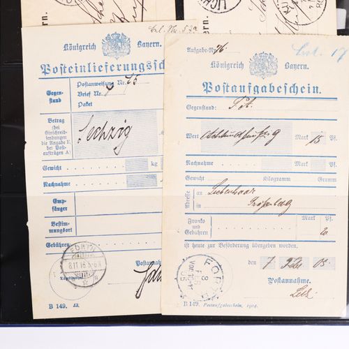 Album - Ganzsachen, Briefe u.A. 巴伐利亚王国，1本邮册，内有邮政文具、卡片、封面，约90件