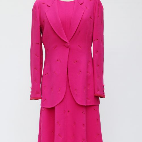 Moschino - Set Couture !, Italie, robe et veste, rose, tissu : Aeffe Spa, laine,&hellip;
