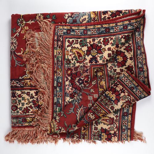 Decke/Überwurf Tissu mélangé, tissé, motif floral de tapis d'Orient, franges, en&hellip;