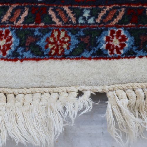 Orientbrücke Iran, handwoven, cotton/cork wool, white beige field, round anchor &hellip;