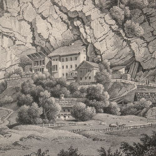 Oberaudorf - Ansicht "Der Weber an der Wand bei Oberaudorf", gravure sur acier d&hellip;
